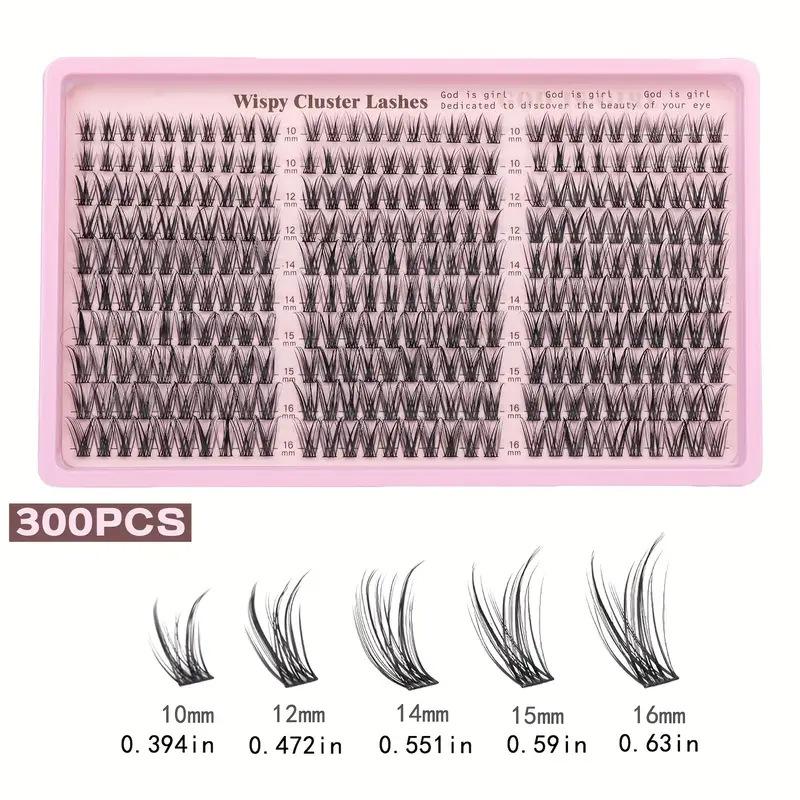 Temudiy Eyelash Extension 80D Cluster D-Type Curl Mixed False Eyelash Tool Set