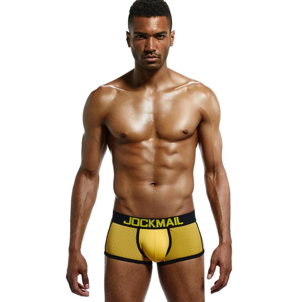 JOCKMAIL Men's Breathable Mesh Boxer Briefs - Erotic Underwear