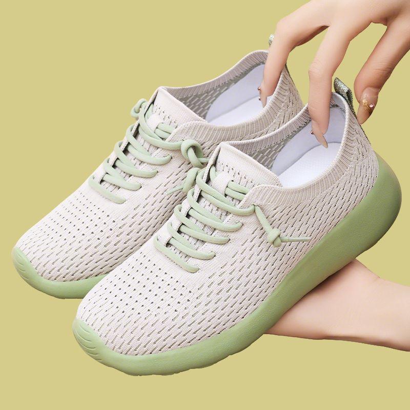 Women's Shoes Couple's Mesh Casual Shoes Polyurethane Breathable Shoes Women's Soft-soled Lightweight Single Shoes Shallow Mouth Shoes