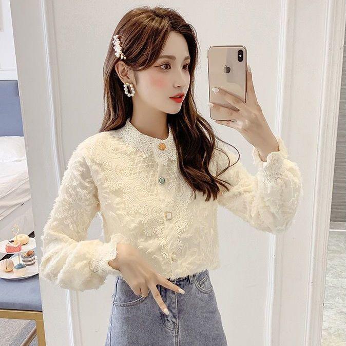 

New Women s Autumn/Winter Velvet Base Layer Shirt: Korean Loose Fit, Slimming, Versatile, Stylish S [85-95 Jin]