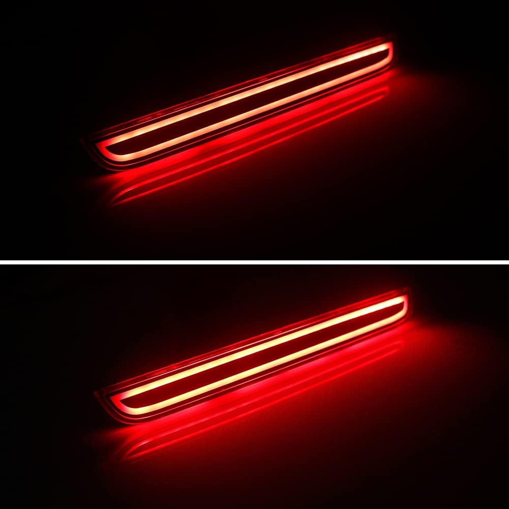 LED Red Lens Tail Brake Rear Fog Lamps Bumper Reflector Lights For 2015 2016 2017 2018 2019 Dodge Challenger