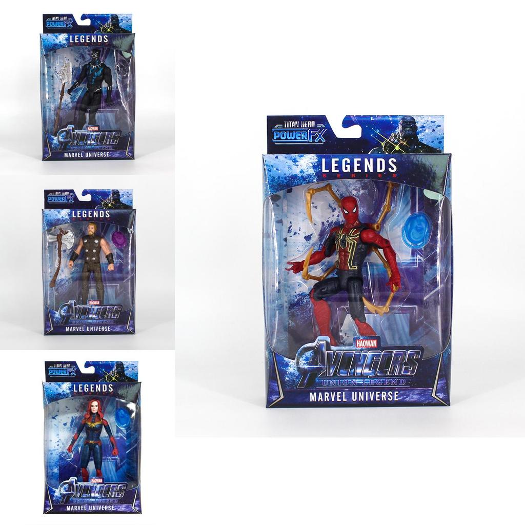 Nuevos Vengadores Guerra del Infinito 16cm Muñeco Figuras de Acción Led Capitán Regalo para Niños Juguetes Calidad Premium