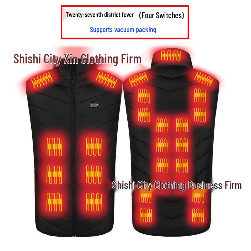 Men's Dual Control USB Heated Vest - 11 Zone, 3 Temperature Settings for Winter
