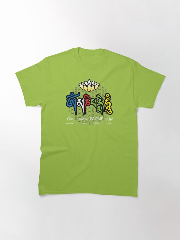 Jewel Om Mani Padme Hum Mantra Classic T-Shirt