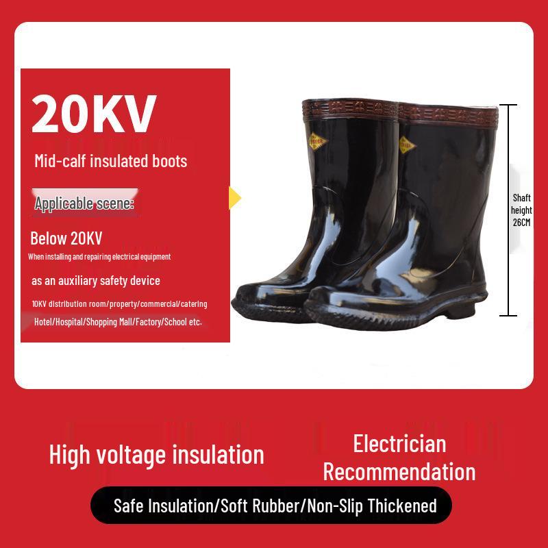 Electrician's Insulating Anti-Slip Gloves - Wear-Resistant, 400V/380V/220V Protection