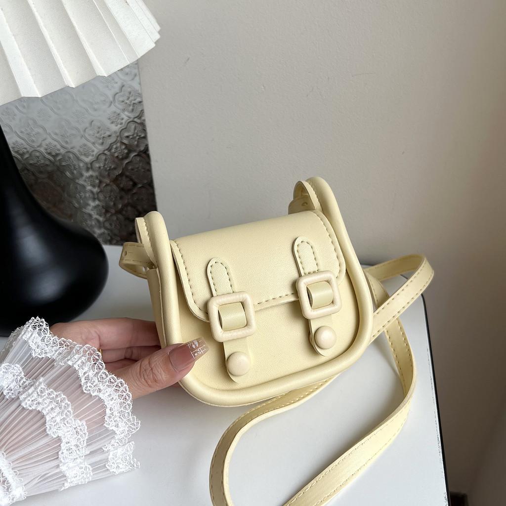 Vintage Style Small Pu Crossbody Bag With Top Magnetic Flap For Girls