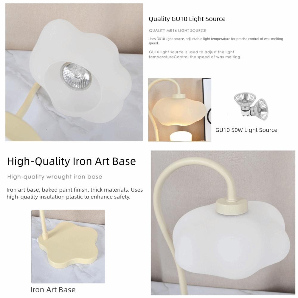 Adjustable Brightness Candle Warming Lamp Cloud-Shaped with Timer Scented Candle Lamp Melting Candles Candle Warmer