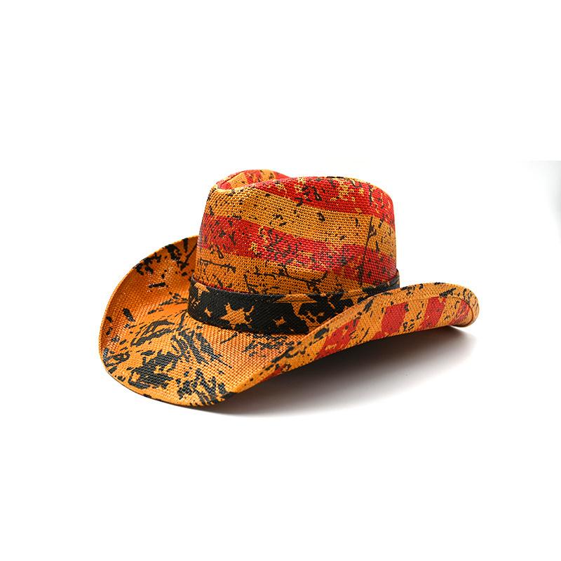 Hats Cowgirl Hats American Western Cowboy Hat Summer Straw Hat Breathable Fashion Trend Sun Shield Hat Panama Jazz Cap