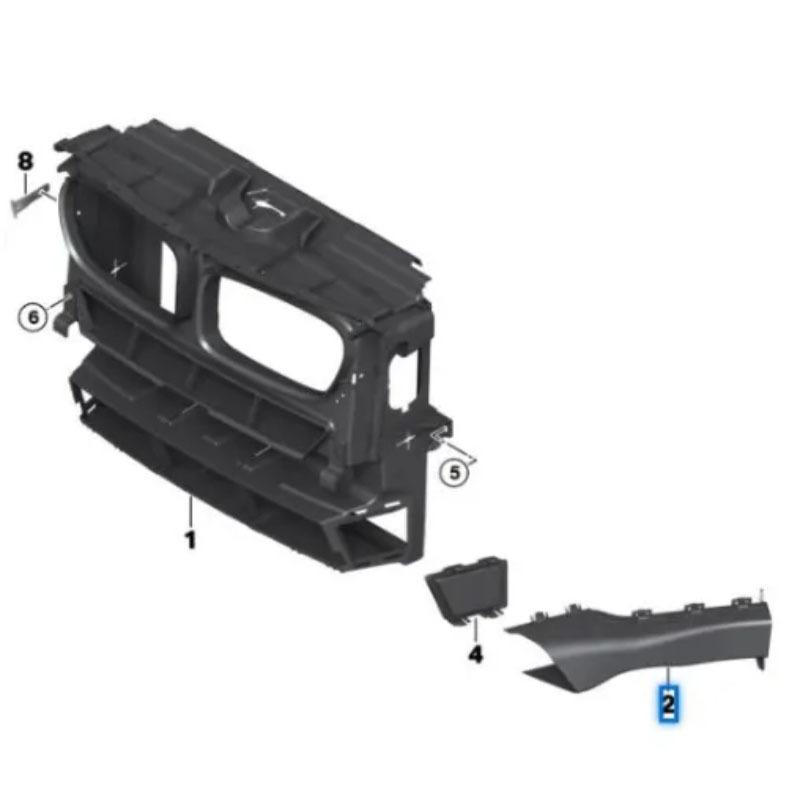Car Accessories Brake Tuyere Air duct left and right, brake front 51747378073 51747378074 for BMW X3 Series F25 F26