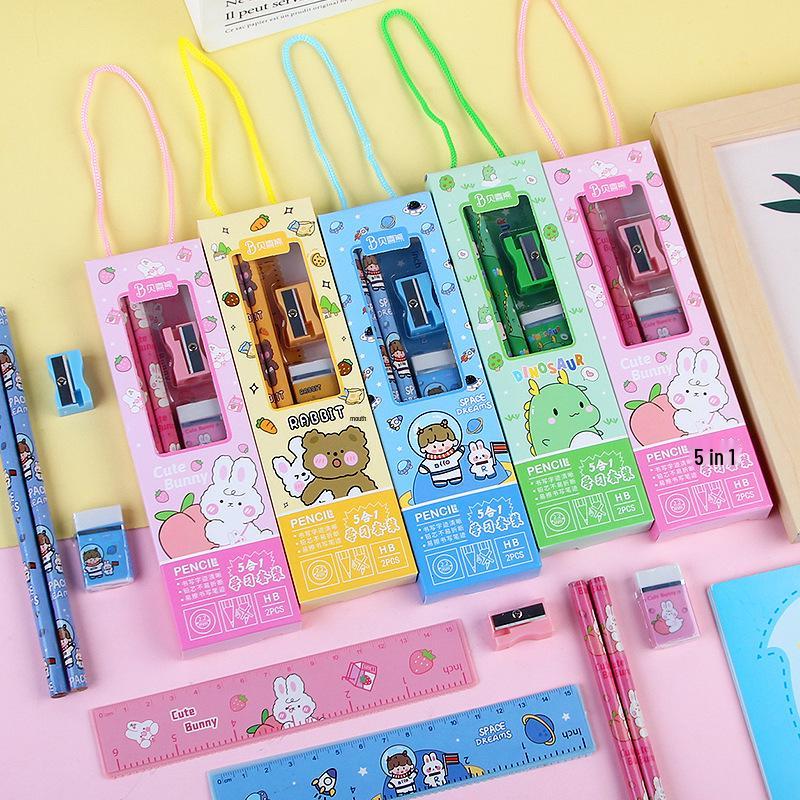 Creative Cartoon Pencil Gift Set for Kids' Parties and Kindergartens