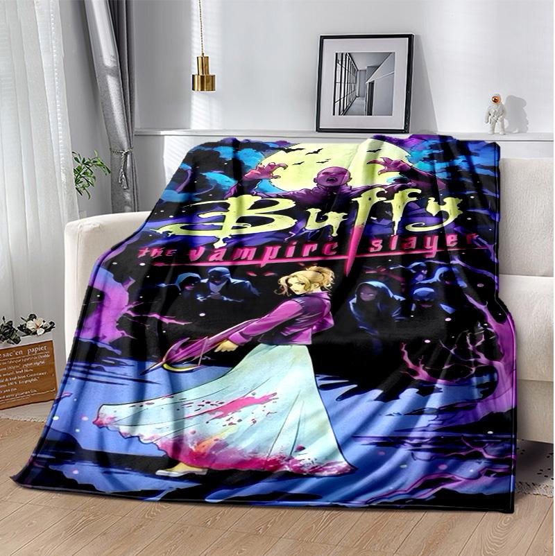 Buffy Flannel Blanket Soft Warm All-Season Throw, Design for Camping, Car Travel, Hiking Sofa, Bed, Office Perfect Gift for Parties