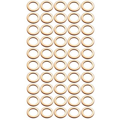 Active 20998050 Crush Washer, Copper [Inner Diameter 0.4 Inch (10 Mm)] 50 Sheets