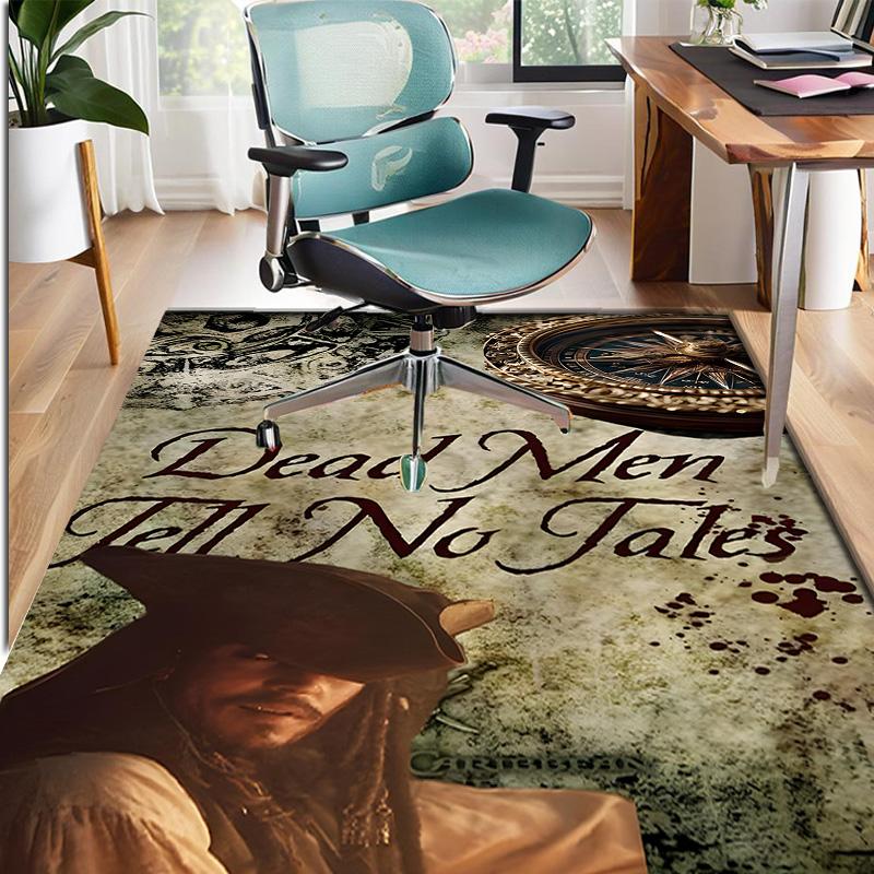Captain Jack Sparrow Pattern Rug, Indoor/Outdoor Mat, for Picnic, Gameroom, Bedroom, Office, Living Room, Home Decor Carpet, Birthday Gift
