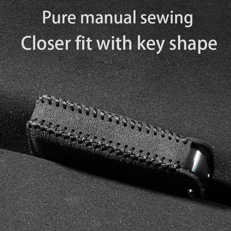 Luxury Top Layer Suede Leather Car Key Case Cover for Volvo XC90 XC60 XC40 V90 V60 V50 V40 S60 S90 Auto Accessories