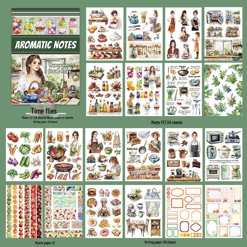 Europäische Retro Weihnachts-Cartoon-Sticker: Ausgestanzte Charaktere zur Tagebuchdekoration und für Festivalthemen