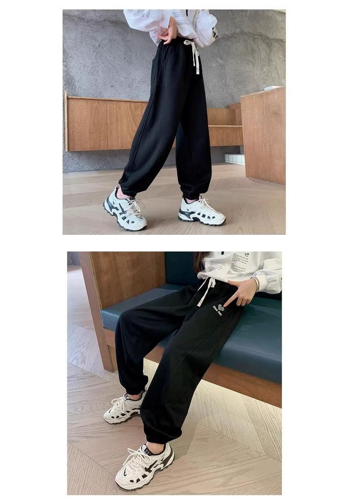 Pantalones Deportivos Casuales para Niñas - Estilo Primavera/Otoño, Corte Holgado, Pantalones de Chándal de Moda para Niños