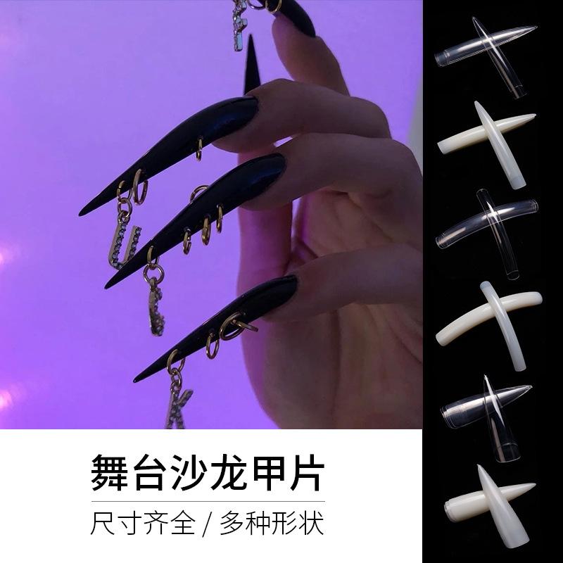 Extra Long Salon Nail Patch Pointed Square Craft Nail Patch Sample Performance Art Fake Nail Patch