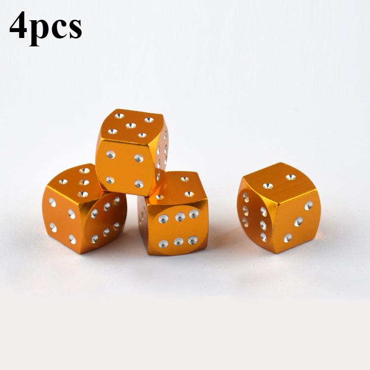 Aluminum Dice Tire Valve Caps Wheel Stem Tyre Tire Car Truck Motocycle Bike Dustproof Air Valve Dust Cap Cover Auto Accessoires