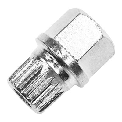 Trustworthy Wheel Protection 35/19PT Hollow Anti Theft Wheel Lock Lug Nut Removal Key for BMW, Silver Tone, Wearing Resistant