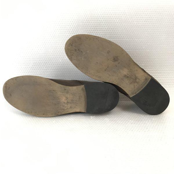 Hergestellt in Japan TK Takeo Kikuchi Echtes Nubukleder Brogue Schuhe Größe 27,5cm Braun(GEBRAUCHT)