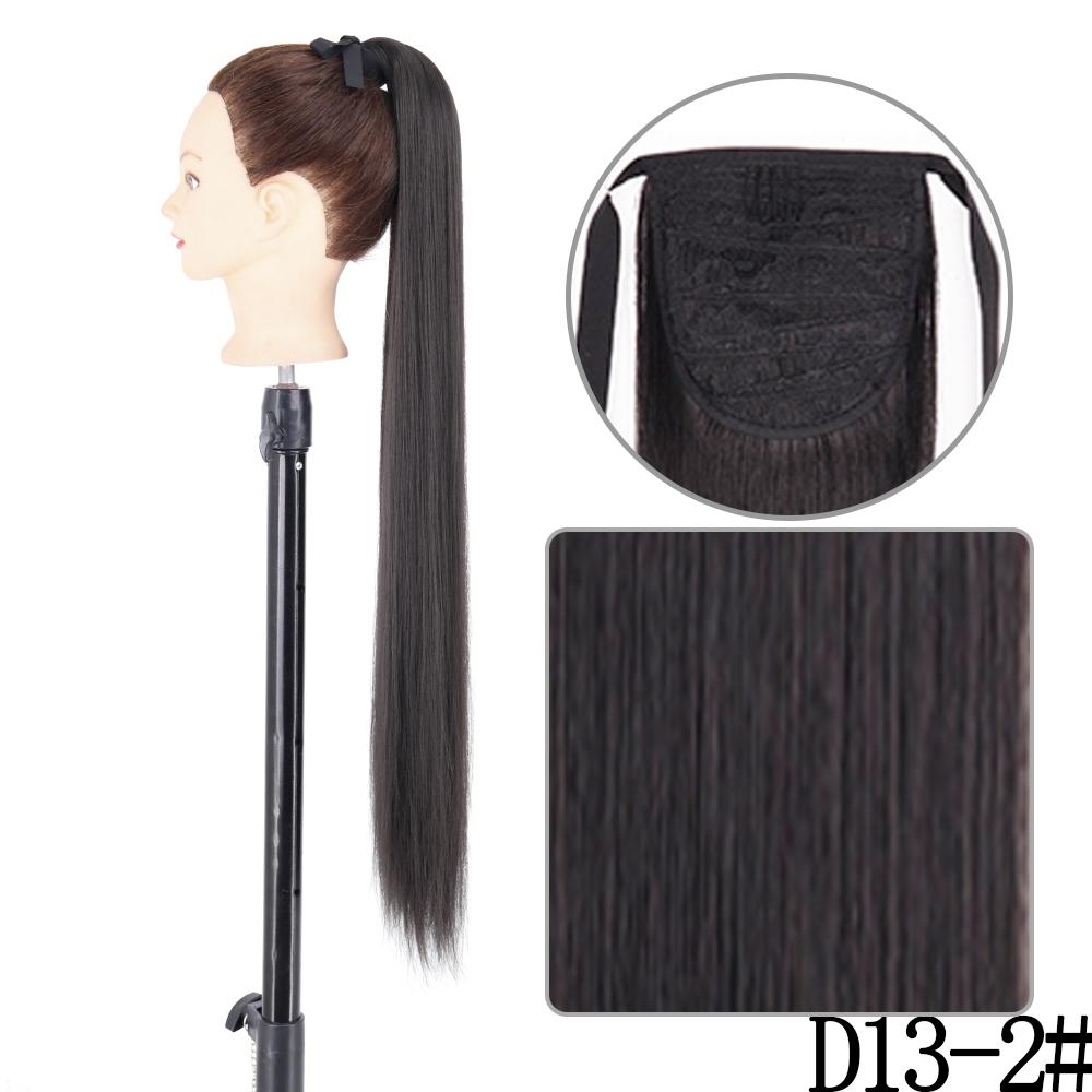 MISS WIG Synthetic 22 Inch Women Ribbons Long Straight Ponytail Hair Extensions Heat Resistant Ponytail Extensions for Women