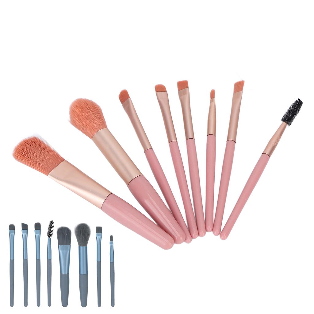 8pcs Makeup Brushes Set Portable Professional Cosmetic Blending Face Powder Brushes for Women Girls