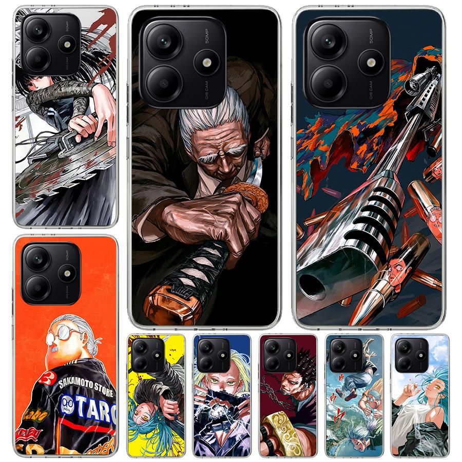 S-Sakamoto Days Soft Phone Case For Xiaomi Redmi Note 15 14 14S 13 12 Pro Plus 12S 11 11S 11E 10 10S 11T 5G Fundas Coque Redmi N