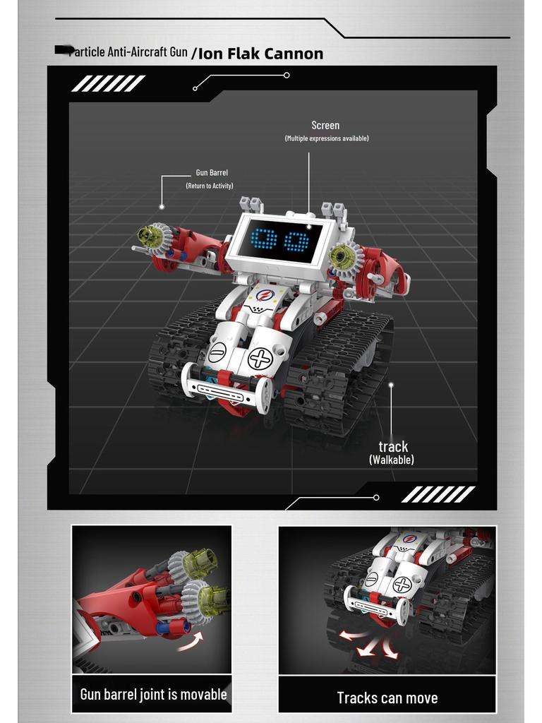 Electric Remote-Control Programming Robot Toy - Compatible with LEGO for Kids' Birthday Gift