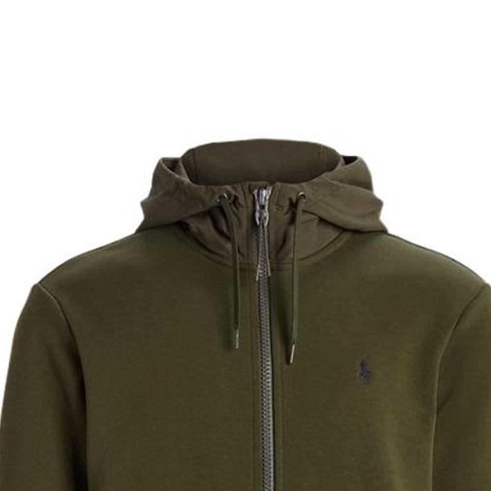 Polo Ralph Lauren FW22 Solid Color Casual Hooded Zip-Up Sweatshirt Men Sweatshirt Green MNPOKNI16822527-301