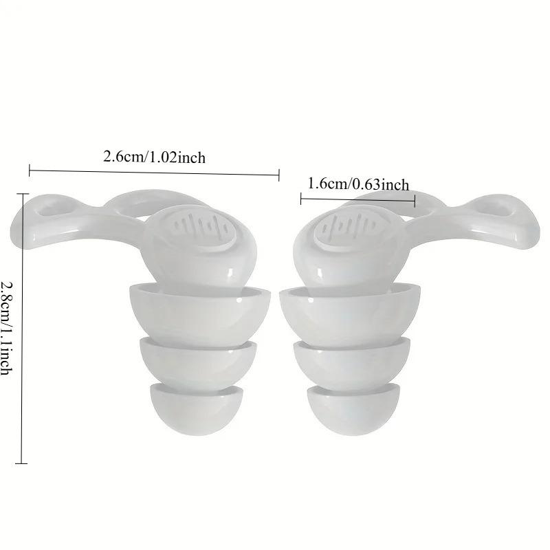 Xiaomi 1/2 Pairs Professional 3-Layer Noise Canceling Earplugs, Ultra Soft Silicone for Sleeping Swimming & Work, Reusable & Waterproof