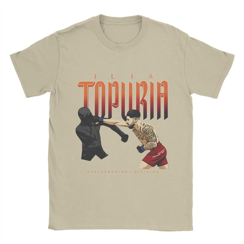 Ilia Topurias T-Shirts for Men  Humorous Pure Cotton Tee Shirt Crew Neck Short Sleeve T Shirts Plus Size Clothing