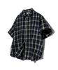 STANDARDERROR 87-Stan067 Vintage Forest Oversized Short Sleeve Tartan Check Shirt (Type A)