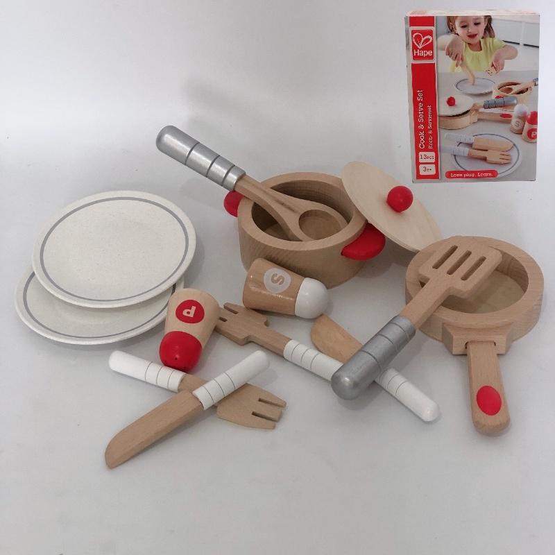 Nordic Style Gourmet Kitchen Utensils Toy Set For Children Role Play Cooking Kit