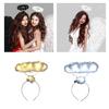 Girls Angel Wing Halos LED Hairband for Woman Halloween Concerts Party Headband