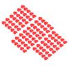 100Pcs Red Wooden HeartShaped Ornament SelfAdhesive DIY Hand Made Home Decoration