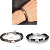 Mens Stainless Steel Beaded Bracelet With Lion Head Cross For Gift Giving