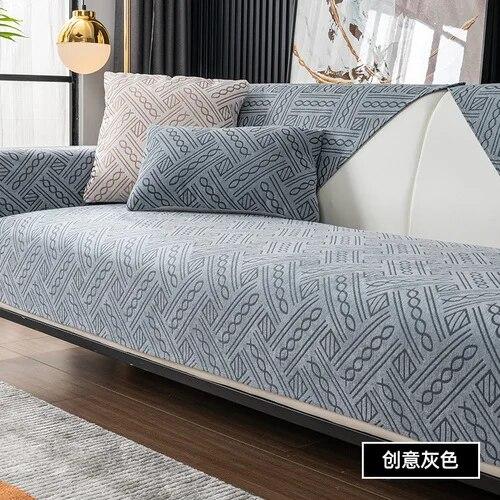 

Скандинавский минималистичный современный коврик для дивана, универсальный противоскользящий чехол для подушки на четыре сезона, синель, подлокотник, спинка, чехол для полотенец 70x70cm