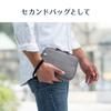 Sanwa Direct Gadget Deep Type with Trip Convenient Storage Pouch, Divider, Travel/Business Pouch, Gray, 200-BAGIN018GY