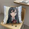 1pc Yukino Yukinoshita Anime Characters Pillow Case Fashion Square Pillowcase Bedroom Sofa Room Ins Decoration Leisure