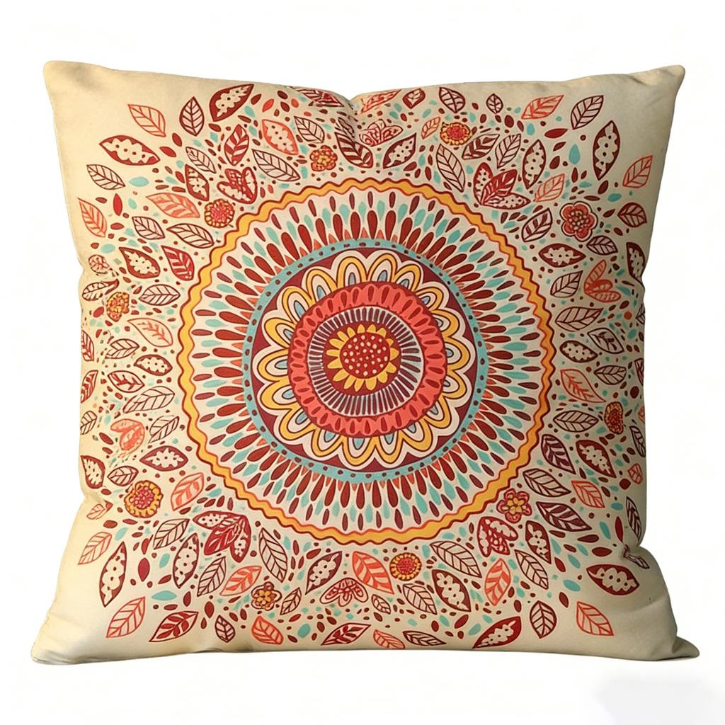 Home Decor Colorful Ethnic-Patterned Decorative Pillow Covers Pattern Cushion Cover Suitable For Sofa Bedroom Car Pillow Cover