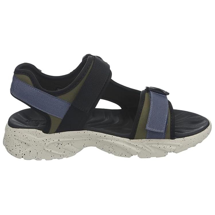 Skechers Sandalia Stamina Fisherman Cómoda Ligera Sandalias de Playa Sandalias para Hombre Oliva Negro 237396-OLBK
