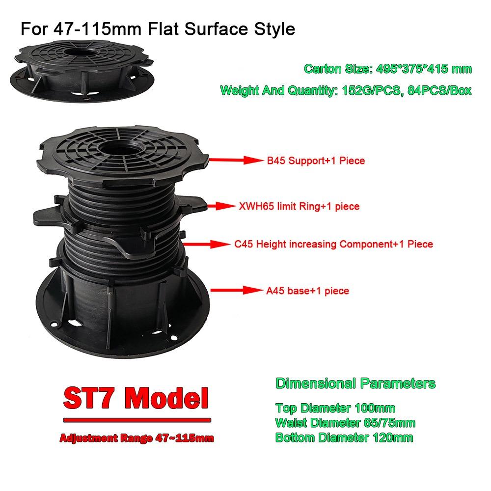 1/2Pcs Slab Bearing Decking Boards Height Adjustable Lift Bearing Set for Wood WPC Metal