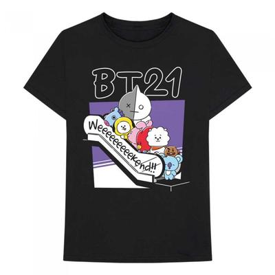 BT21 חולצת טריקו מכותנה למבוגרים לשני המינים