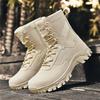 Retro and comfortable new outdoor hiking high-top training non-slip breathable military boots hiking non-slip combat boots