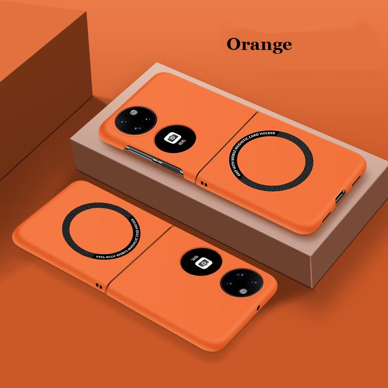Matte Magnetic Anti-fingerprint PC Case For Huawei P50 Pocket 2 Car adsorption Shockproof Back Cover Shell