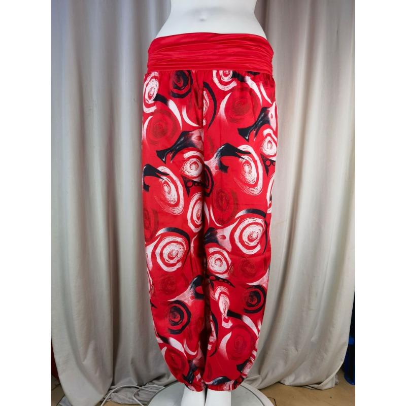 15 Color Women Casual Elastic Waist Plus Size Print Long Trousers Straight Loose Long Pants Haren