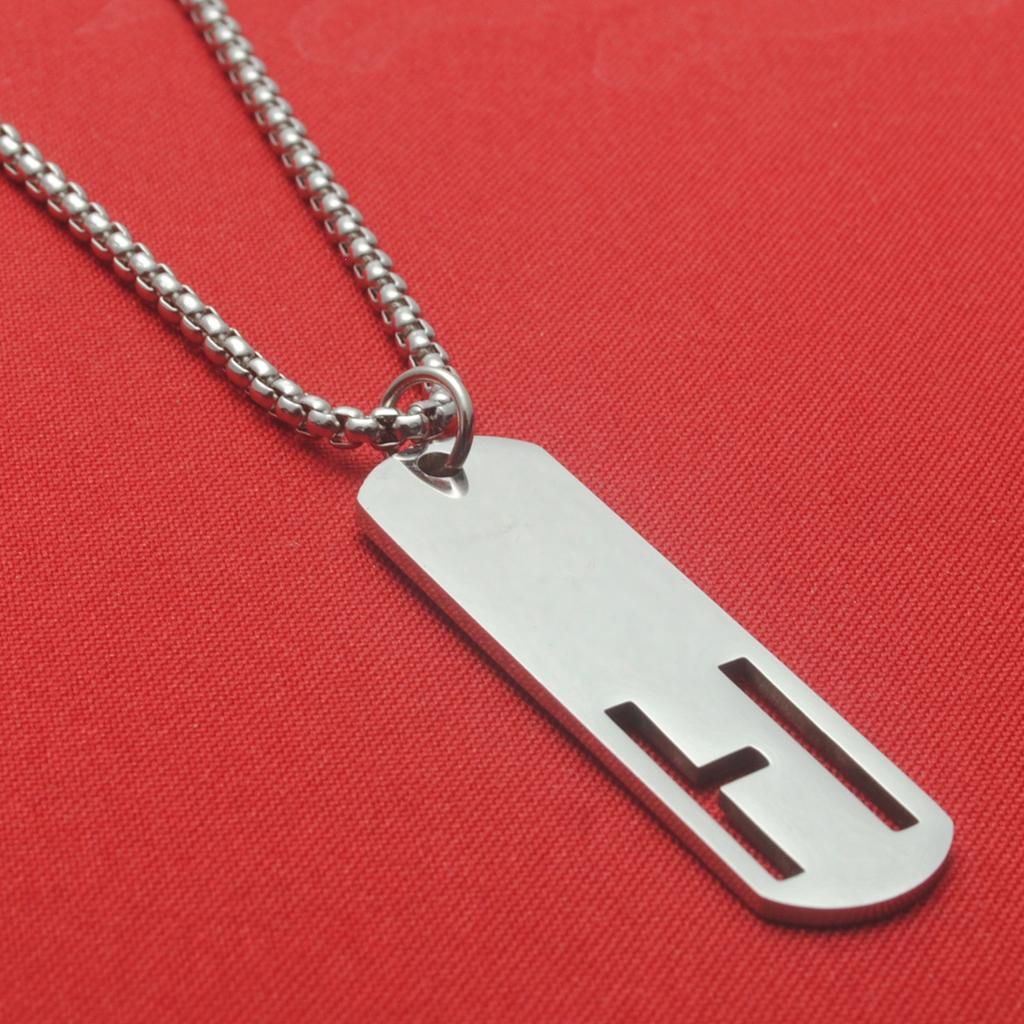 Titanium Steel English Letter Pendant Stainless Steel Unisex Versatile Fashion Accessories Couple Jewelry Necklace