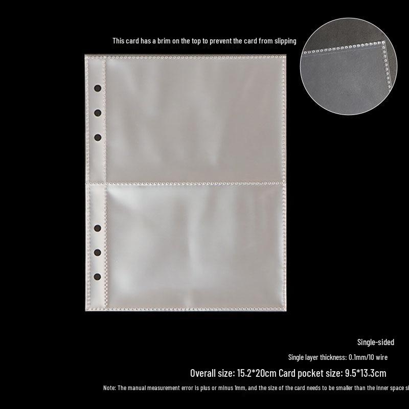 Polaroid A5 6-Hole Photo Album Refill Pages, Transparent PP, 76543 Inch, Loose-Leaf