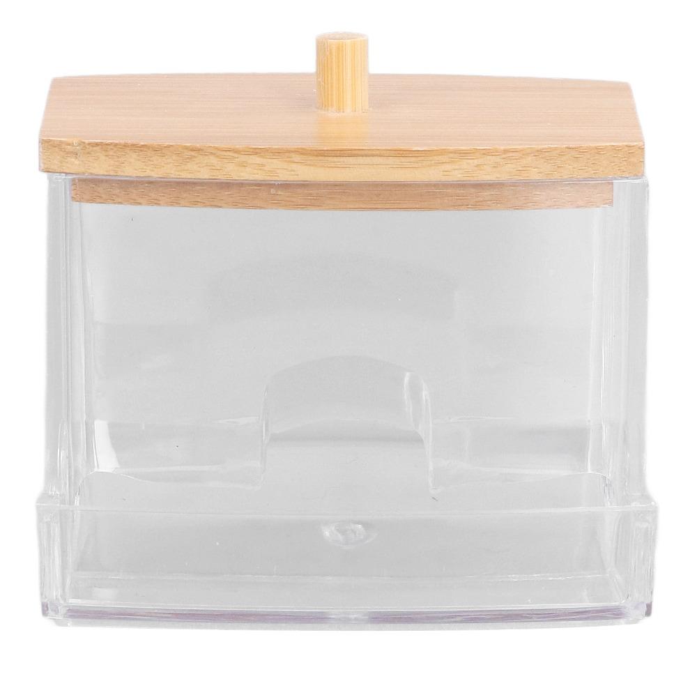 Sturdy Durable Cotton Swab Box Transparent High Smoothness Cotton Swab Container Multipurpose Portable Cotton Swab Holder