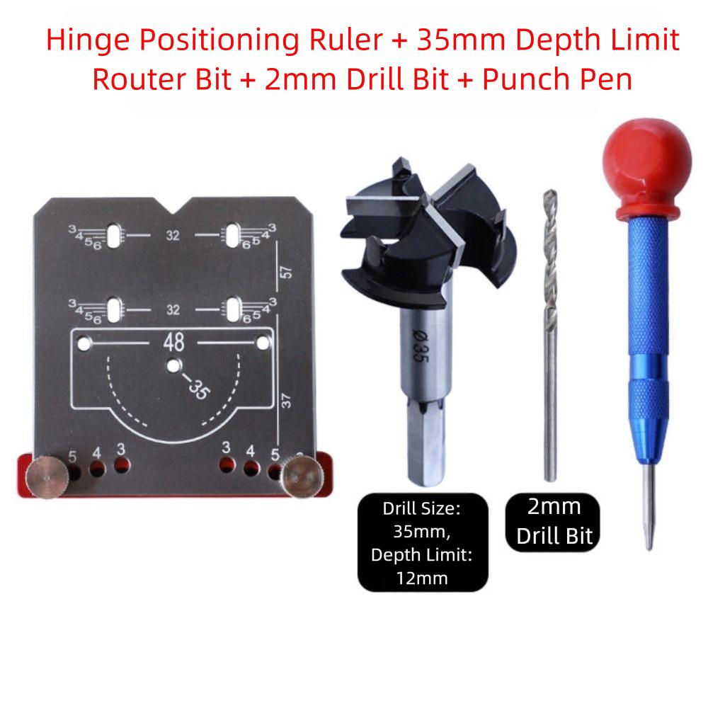 Perfect Hole Puncher Concealed Hinge Hole Template Drill Guide Locator  Professional Use